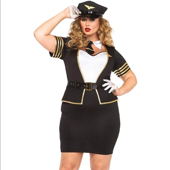 Leg Avenue Dresses & Skirts - Women's Plus-Size Mile High Pilot Costume Leg Avenue Dresses & Skirts - Women's Plus-Size Mile High Pilot Costume